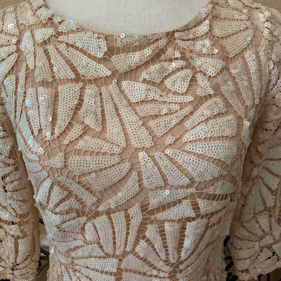 BDBA Silk Sequin Dress in Nude - Picture 4 of 7